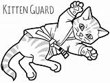 Coloring Jitsu Jiu Pages Brazilian Kitten Guard Bjj Gi Template sketch template
