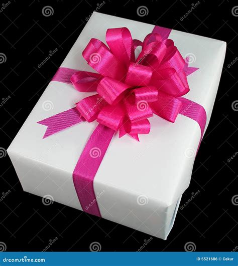 white gift box stock photo image  wrap present ribbon