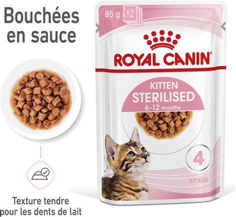 Royal Canin Kitten Sterilised Pâtée En Sauce Pour Chaton