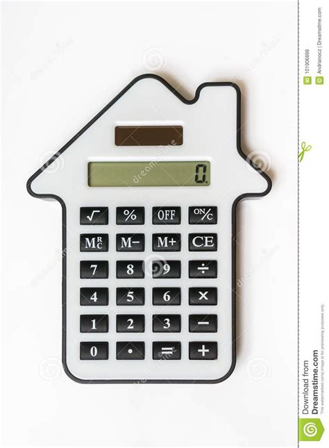 calculator  white real estate lease  mortgage concept stock photo image  mathematics