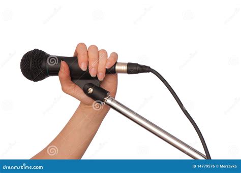 black microphone stock photo image  metal cable newscaster