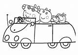 Peppa Pig Coloring Pages Printable Kids Colouring Sheets Car Birthday Coloring4free Colour Sheet Para Riding Coloriage Pepa Book Clipart Procoloring sketch template