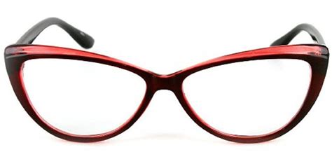 Colorful Two Tone Cat Eye Reading Glasses For Women Red 2 00