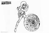 Beyblade Burst Coloring Pages Fighting Girl Kids Printable sketch template