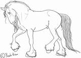 Coloring Pages Horse Draft Lineart Stallion Shire Rosela Horses Drawing Deviantart Printable Drawings Clydesdale Head Color Sketch Mona Lisa Friesian sketch template