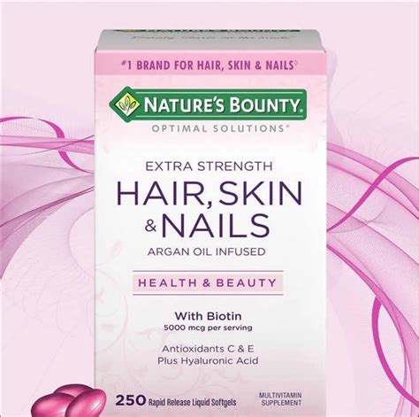 hair skin  nails natures bounty  softgels impeua mercado livre