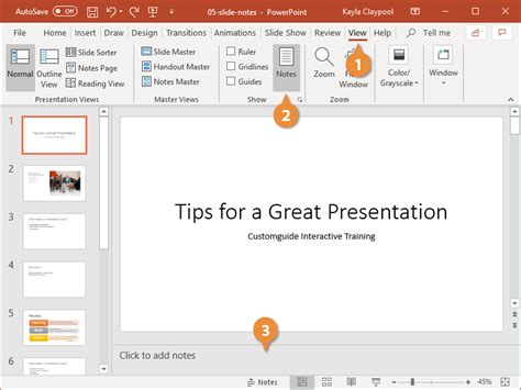 print  powerpoint  notes customguide