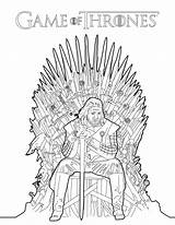 Thrones Coloring Game Book Stark Ned Pages Printable Throne Iron Coloriage Color Official Sitting Martin Books Release Games Colouring Fer sketch template