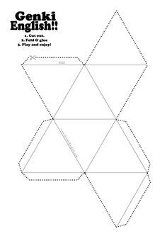 printable  sided dice template   game pinterest  sided