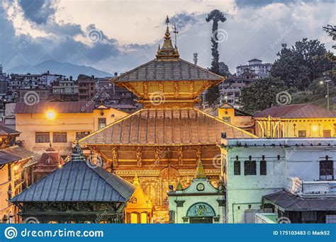 pashupatinath temple in kathmandu nepal stock image