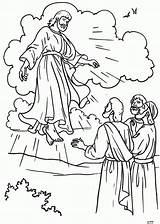 Coloring Ascension Jesus Library Clipart sketch template