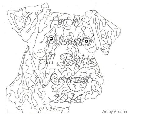 airedale terrier coloring book page dog coloring page