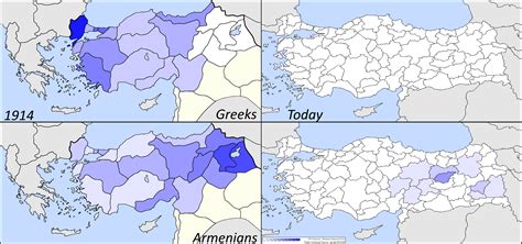 greeks and armenians in anatolia and thrace 1914 vs today vivid maps