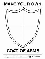 Arms Coat Own Make Kids Template Cub Shield Scouts Tiger Good Crest Play Cbc Knights Medieval Templates Adventure Ca Scout sketch template