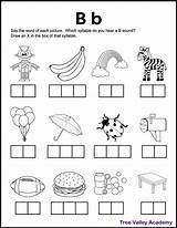 Letter Phonics Activity Syllable Beginning Syllables Treevalleyacademy sketch template