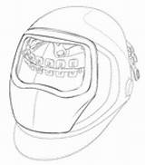 Welding Drawing Helmet Paintingvalley sketch template