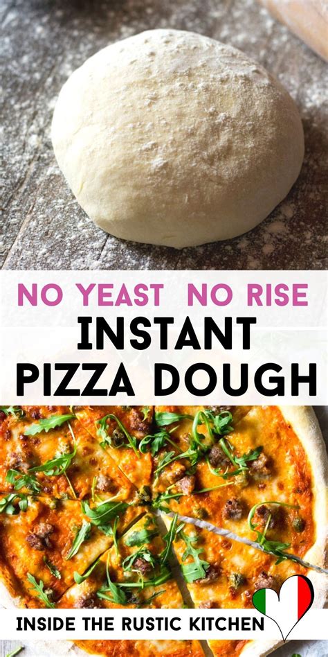 instant pizza dough  rise  yeast   rustic kitchen
