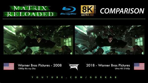 Blu Ray Versus The Matrix Reloaded 2008 Vs 2018 8k