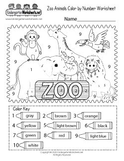 kindergarten zoo worksheets learning  cute animals