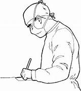Mundschutz Chirurg Medizin sketch template