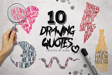 drawing quotes x10 graphics ~ creative market
