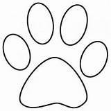 Paw Print Clipart Clip Prints Dog Cougar Outline Drawing Lion Paws Printable Cat Cartoon Library Clipartfest Stencil Coloring Clipartix Cliparting sketch template
