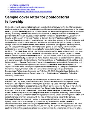 postdoctoral fellowship cover letter april
