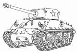 Sherman Panzer Mobil Kleurplaat Mewarnai Ausmalbilder Warna Kleurplaten Perang sketch template