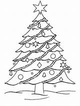 Tree Christmas Coloring Drawing Pages Printable Drawings Kids sketch template