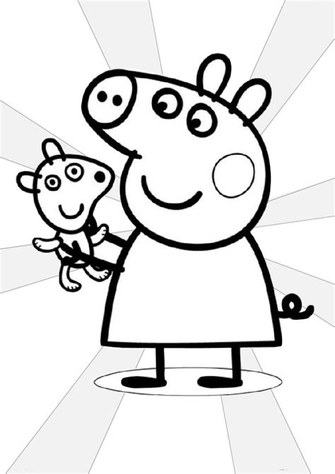 easy  draw  color peppa pig coloring pages print color craft