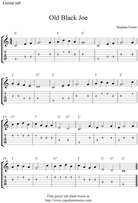 easy sheet   beginners easy  guitar tablature sheet