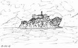 Alcatraz sketch template