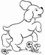 Coloring Dog Pages Playing Running Kids Print Template Garden Colouring Printable Color Puppy Happy Dogs Baby Sunflower Pet Cartoon Around sketch template