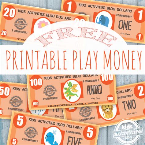 creative play money  sided printable