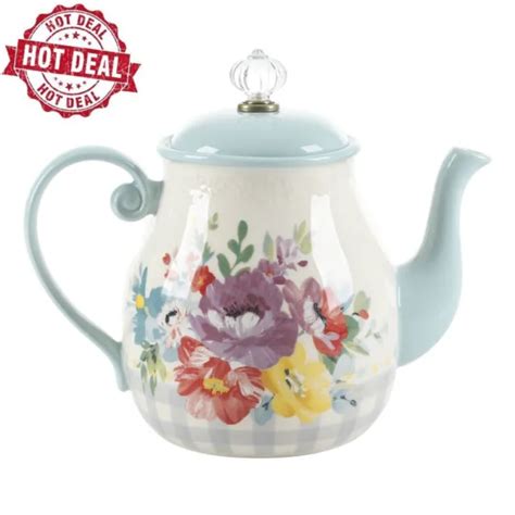 The Pioneer Woman Sweet Romance Blossom 1 48 Quart Tea Pot 16 88