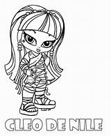 Coloring Pages Monster High Cleo Nile Printable Print Para Kids Popular Colouring Printables Dibujos Colorear Library Clipart Monsters sketch template
