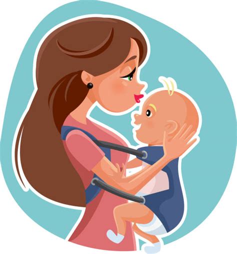 mother daughter kissing illustrations royalty free vector graphics