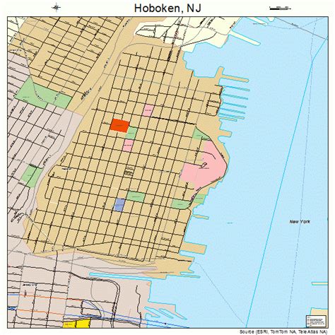 hoboken  jersey street map