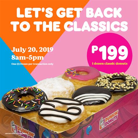 dunkin donuts   classics promo july