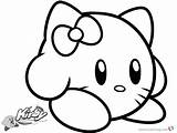 Kirby Coloring Pages Hello Kitty Mario Printable Kids Fire Color Print Flower Getcolorings Getdrawings Colorings sketch template