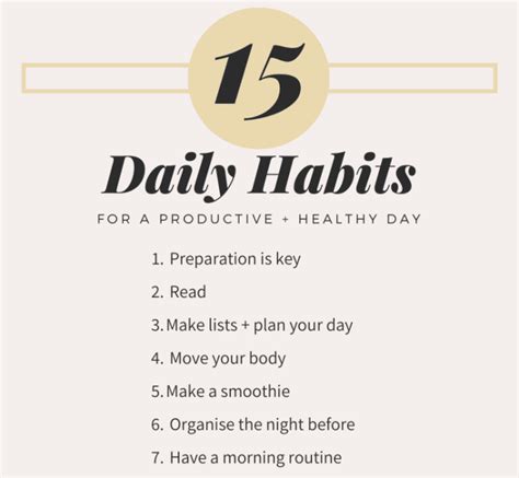 daily tips  habits