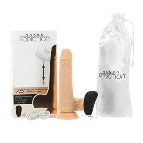 Naked Addiction Remote Control Rotating And Thrusting Rechargeable 7 5