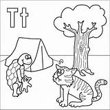 Letter Coloring Pages Color Alphabet Tiger Tent Teddy Tree Tortoise Preschool Print Colouring Sheets Letters Kids Printable Worksheets Coloringpages Online sketch template