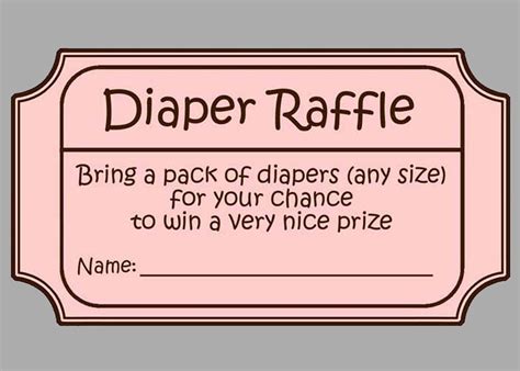 diaper raffle ticket  creative    raffle