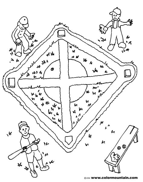 baseball field coloring pages  kids