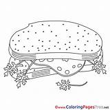 Sandwich Coloring Colouring Printable Pages Sheet Title Sheets sketch template