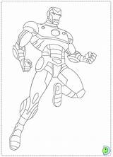 Coloring Dinokids Iron Man Ironman Close sketch template