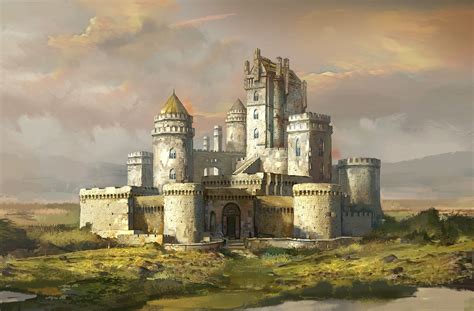 white castle  andrew ryan fantasy castle fantasy landscape