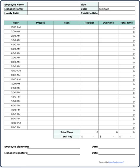 excel templates  time tracking