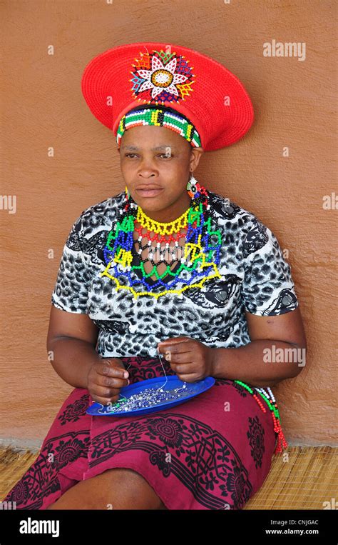 married zulu woman in lesedi african cultural village broederstroom